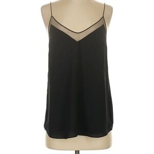 Babaton Black Mesh Trim Cami Tank Spaghetti Straps Size S (Tie Repair)